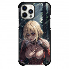 Attack On Titan Annie Phone Case For iPhone Samsung Galaxy Pixel OnePlus Vivo Xiaomi Asus Sony Motorola Nokia - Annie Wear Skeleton Costume to Attack with Jungle Background
