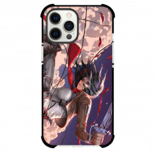 Attack On Titan Mikasa Phone Case For iPhone Samsung Galaxy Pixel OnePlus Vivo Xiaomi Asus Sony Motorola Nokia - Mikasa Ackerman Looks Cute in Short Hairs with Purple Background