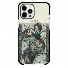 Apex Legends Catalyst Phone Case For iPhone Samsung Galaxy Pixel OnePlus Vivo Xiaomi Asus Sony Motorola Nokia - Catalyst Portrait Illustration on Beige Background