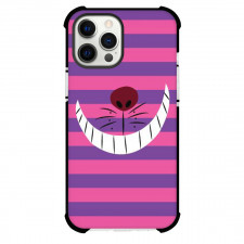 Alice's Wonderland Bakery Cheshire Cat Phone Case For iPhone And Samsung Galaxy Devices - Cheshire Cat Smiling On Pink Purple Background