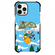 Adventure Time Finn The Human For iPhone Samsung Galaxy Pixel OnePlus Vivo Xiaomi Asus Sony Motorola Nokia - Finn The Human And Jake Flying Illustration