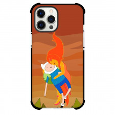 Adventure Time Flame Princess For iPhone Samsung Galaxy Pixel OnePlus Vivo Xiaomi Asus Sony Motorola Nokia - Flame Princess Hugging Finn Illustration