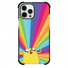 Adventure Time Jake The Dog For iPhone Samsung Galaxy Pixel OnePlus Vivo Xiaomi Asus Sony Motorola Nokia - Jake The Dog Portrait Rainbow Background