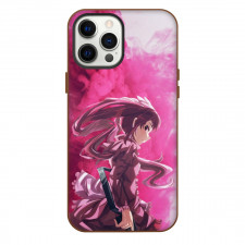 Akame Ga Kill Mine Phone Case For iPhone Samsung Galaxy Pixel OnePlus Vivo Xiaomi Asus Sony Motorola Nokia - Mine Fierce Side Portrait On Pink Background