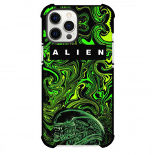 Aliens Phone Case For iPhone Samsung Galaxy Pixel OnePlus Vivo Xiaomi Asus Sony Motorola Nokia - Xenomorph Green Black Abstract Background
