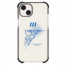 Angel Numbers 111 Phone Case For iPhone Samsung Galaxy Pixel OnePlus Vivo Xiaomi Asus Sony Motorola Nokia - Angel Numbers 111 Blue Illustration Art On Beige Background