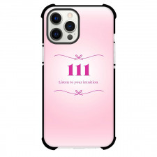 Angel Numbers 111 Phone Case For iPhone Samsung Galaxy Pixel OnePlus Vivo Xiaomi Asus Sony Motorola Nokia - Angel Numbers 111 Listen To Your Intuition Pink Poster