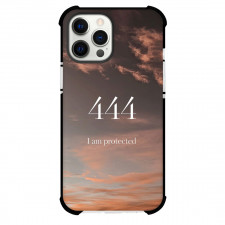 Angel Numbers 444 Phone Case For iPhone Samsung Galaxy Pixel OnePlus Vivo Xiaomi Asus Sony Motorola Nokia - Angel Numbers 444 I Am Protect On Red Sky Background