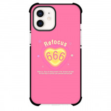 Angel Numbers 666 Phone Case For iPhone Samsung Galaxy Pixel OnePlus Vivo Xiaomi Asus Sony Motorola Nokia - Angel Numbers 666 Refocus On Heart Shape Pink Background