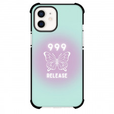 Angel Numbers 999 Phone Case For iPhone Samsung Galaxy Pixel OnePlus Vivo Xiaomi Asus Sony Motorola Nokia - Angel Numbers 999 Release Glowing Butterfly On Purple Cyan Background