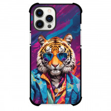 Animal Tiger Phone Case For iPhone Samsung Galaxy Pixel OnePlus Vivo Xiaomi Asus Sony Motorola Nokia - Animal Tiger Colorful Portrait Art With Sunglass Poster
