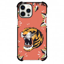 Animal Tiger Phone Case For iPhone Samsung Galaxy Pixel OnePlus Vivo Xiaomi Asus Sony Motorola Nokia - Animal Tiger Illustration On Pink Background