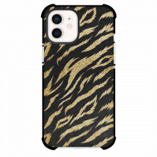 Animal Tiger Phone Case For iPhone Samsung Galaxy Pixel OnePlus Vivo Xiaomi Asus Sony Motorola Nokia - Animal Tiger Pattern Black And Gold Background