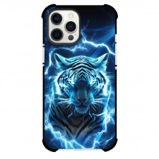 Animal Tiger Phone Case For iPhone Samsung Galaxy Pixel OnePlus Vivo Xiaomi Asus Sony Motorola Nokia - Animal Tiger White Tiger With Thunder Effect Poster