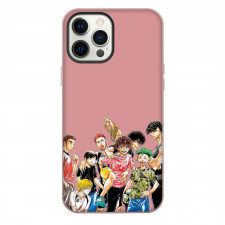 Aoashi Phone Case For iPhone Samsung Galaxy Pixel OnePlus Vivo Xiaomi Asus Sony Motorola Nokia - Characters Characters Having Fun Poster In Pink Background