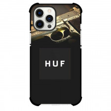 HUF Phone Case For iPhone Samsung Galaxy Pixel OnePlus Vivo Xiaomi Asus Sony Motorola Nokia - HUF Golden Gun Background