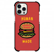 Human Made Phone Case For iPhone Samsung Galaxy Pixel OnePlus Vivo Xiaomi Asus Sony Motorola Nokia - Human Made Burger Illustration Art On Red Background