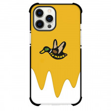 Human Made Phone Case For iPhone Samsung Galaxy Pixel OnePlus Vivo Xiaomi Asus Sony Motorola Nokia - Human Made Duck Flying On Orange Background
