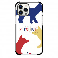 Maison Kitsune Phone Case For iPhone Samsung Galaxy Pixel OnePlus Vivo Xiaomi Asus Sony Motorola Nokia - Maison Kitsune Logo Three Dogs White Background