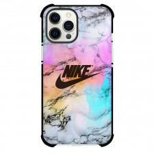 Nike Phone Case For iPhone Samsung Galaxy Pixel OnePlus Vivo Xiaomi Asus Sony Motorola Nokia - Nike Logo On Colorful Marble Background