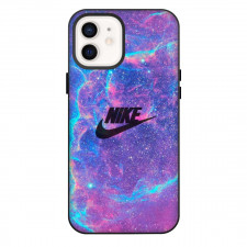 Nike Phone Case For iPhone Samsung Galaxy Pixel OnePlus Vivo Xiaomi Asus Sony Motorola Nokia - Nike Logo On Nebula Galaxies Space Background