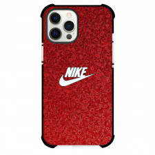 Nike Phone Case For iPhone Samsung Galaxy Pixel OnePlus Vivo Xiaomi Asus Sony Motorola Nokia - Nike Logo On Red Mosaic Background