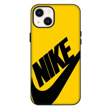 Nike Phone Case For iPhone Samsung Galaxy Pixel OnePlus Vivo Xiaomi Asus Sony Motorola Nokia - Nike Logo On Yellow Background