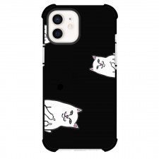 Ripndip Phone Case For iPhone Samsung Galaxy Pixel OnePlus Vivo Xiaomi Asus Sony Motorola Nokia - Ripndip Middle Finger Cat Peeping On Black Background