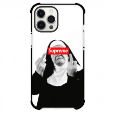 Supreme Case For iPhone Samsung Galaxy Pixel OnePlus Vivo Xiaomi Asus Sony Motorola Nokia - Nun Middle Finger Poster