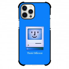 Apple Mac Phone Case For iPhone Samsung Galaxy Pixel OnePlus Vivo Xiaomi Asus Sony Motorola Nokia - Happy Mac Think Different On Blue Background