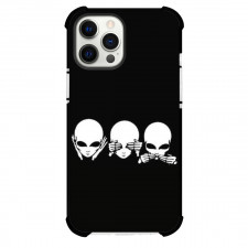 Area 51 For iPhone Samsung Galaxy Pixel OnePlus Vivo Xiaomi Asus Sony Motorola Nokia - Speak Hear See No Evil Black And White