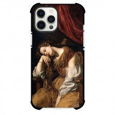 Artemisia Gentileschi Mary Magdalene As Melancholy Phone Case For iPhone and Samsung Galaxy Devices - Mary Magdalene As Melancholy Painting Baroque Artwork