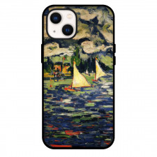 Maurice De Vlaminck Sailboats At Chatou Phone Case For iPhone and Samsung Galaxy Devices - Sailboats At Chatou Painting Fauvism Artwork