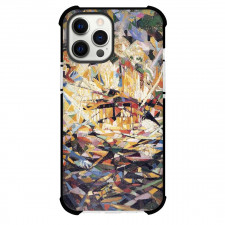 Joseph Stella Battle of Lights Coney Island Phone Case For iPhone and Samsung Galaxy Devices - Battle of Lights Coney Island Painting Futurism Artwork