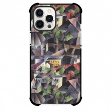 Oleksandr Bogomazov Cityscape Kyiv Phone Case For iPhone and Samsung Galaxy Devices - Cityscape Kyiv Painting Futurism Artwork
