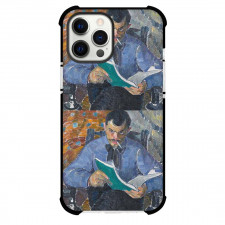 Oleksandr Bogomazov Portrait of The Painter Burdanov Phone Case For iPhone and Samsung Galaxy Devices - Portrait of The Painter Burdanov Painting Futurism Artwork