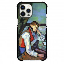 Paul Cezanne Boy In Red Vest Phone Case For iPhone and Samsung Galaxy Devices - Boy In Red Vest Painting Impressionist Artwork