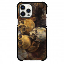 Paul Cezanne Pyramid of Skulls Phone Case For iPhone and Samsung Galaxy Devices - Pyramid of Skulls Painting Impressionist Artwork