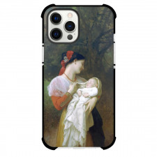 William-Adolphe Bouguereau Maternal Admiration Phone Case For iPhone and Samsung Galaxy Devices - Maternal Admiration Painting Neoclassicism Artwork