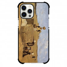 Camille Corot Breton Women Phone Case For iPhone and Samsung Galaxy Devices - Breton Women At The Well Near Batz Painting Realism Artwork