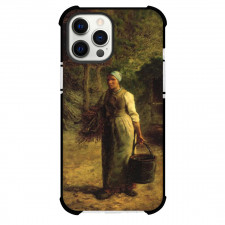 Jean-François Millet Woman Carrying Firewood Phone Case For iPhone and Samsung Galaxy Devices - Woman Carrying Firewood And A Pail Painting Realism Artwork