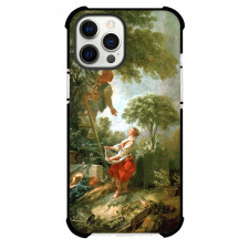 Francois Boucher Landscape With Kirschpfluckerin Phone Case For iPhone and Samsung Galaxy Devices - Landscape With Kirschpfluckerin Painting Rococo Artwork