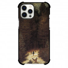 Caspar David Friedrich The Chasseur Phone Case For iPhone and Samsung Galaxy Devices - The Chasseur in The Forest Painting Romanticism Artwork