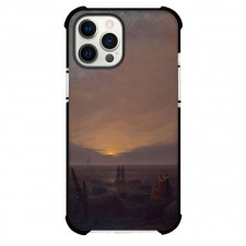 Caspar David Friedrich Twilight At Seaside Phone Case For iPhone and Samsung Galaxy Devices - Twilight At Seaside Painting Romanticism Artwork