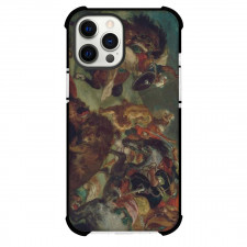 Eugene Delacroix The Lion Hunt Phone Case For iPhone and Samsung Galaxy Devices - The Lion Hunt Painting Romanticism Artwork