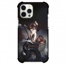 Henry Fuseli Thor Battering The Midgard Serpent Phone Case For iPhone and Samsung Galaxy Devices - Thor Battering The Midgard Serpent Painting Romanticism Artwork