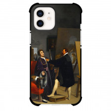 Jean-Auguste-Dominique Ingres Aretino in The Studio Phone Case For iPhone and Samsung Galaxy Devices - Aretino in The Studio of Tintoretto Painting Romanticism Artwork