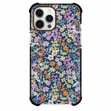 Casely Art Pattern Phone Case For iPhone Samsung Galaxy Pixel OnePlus Vivo Xiaomi Asus Sony Motorola Nokia - Casely Full Bloom Navy Floral Poster