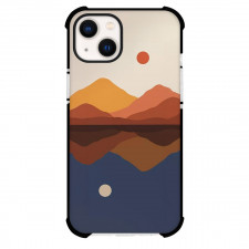 Casely Art Pattern Phone Case For iPhone Samsung Galaxy Pixel OnePlus Vivo Xiaomi Asus Sony Motorola Nokia - Casely Opposites Attract Day & Night Colorblock Mountain Poster