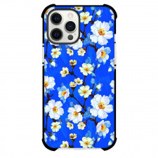 Floral Pattern Art Phone Case For iPhone Samsung Galaxy Pixel OnePlus Vivo Xiaomi Asus Sony Motorola Nokia - Floral Pattern Blue Blossom Poster